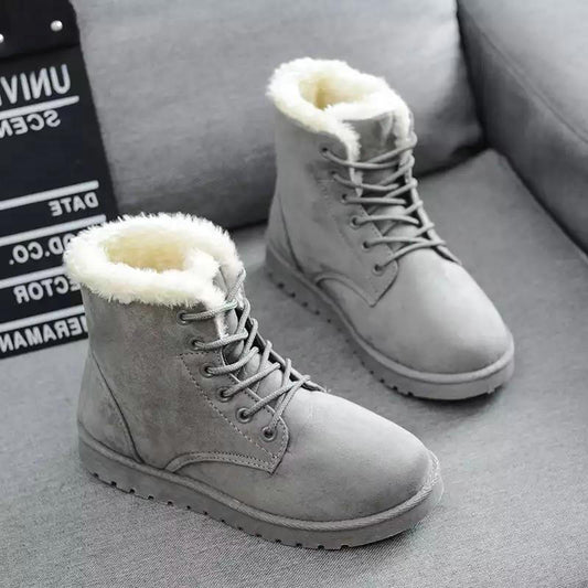 Snow boots with short tube plus velvet booties