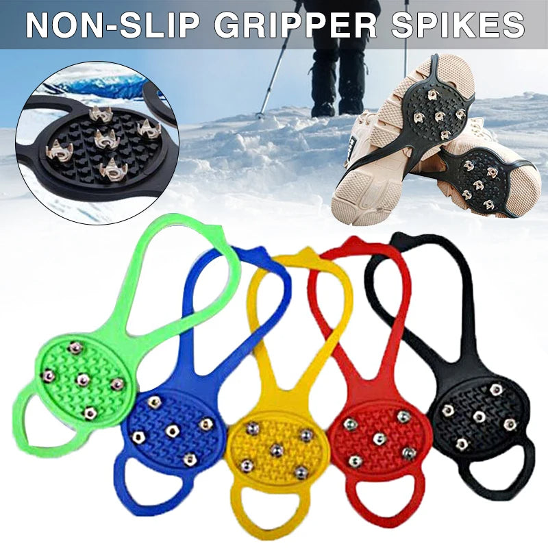 Spike Grips Cleats For Snow Studs Non-Slip Climbing Hiking Covers