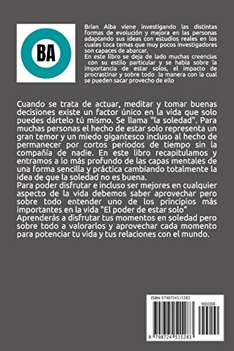 EL PODER DE ESTAR SOLO (Abrazando mi Soledad) (Spanish Edition)
