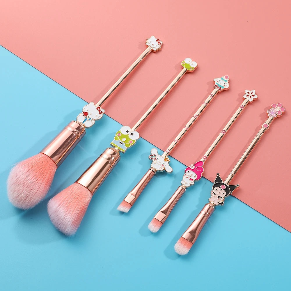 5Pcs Hello Kitty Makeup Brushes Kits