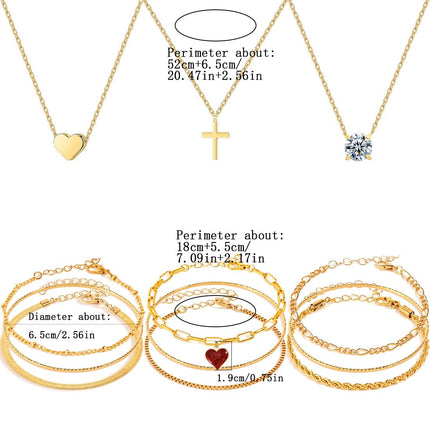 50 Pieces Gold Plated Jewelry Sets for Women