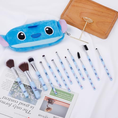 Stitch Makeup Bag with Makeup Brush