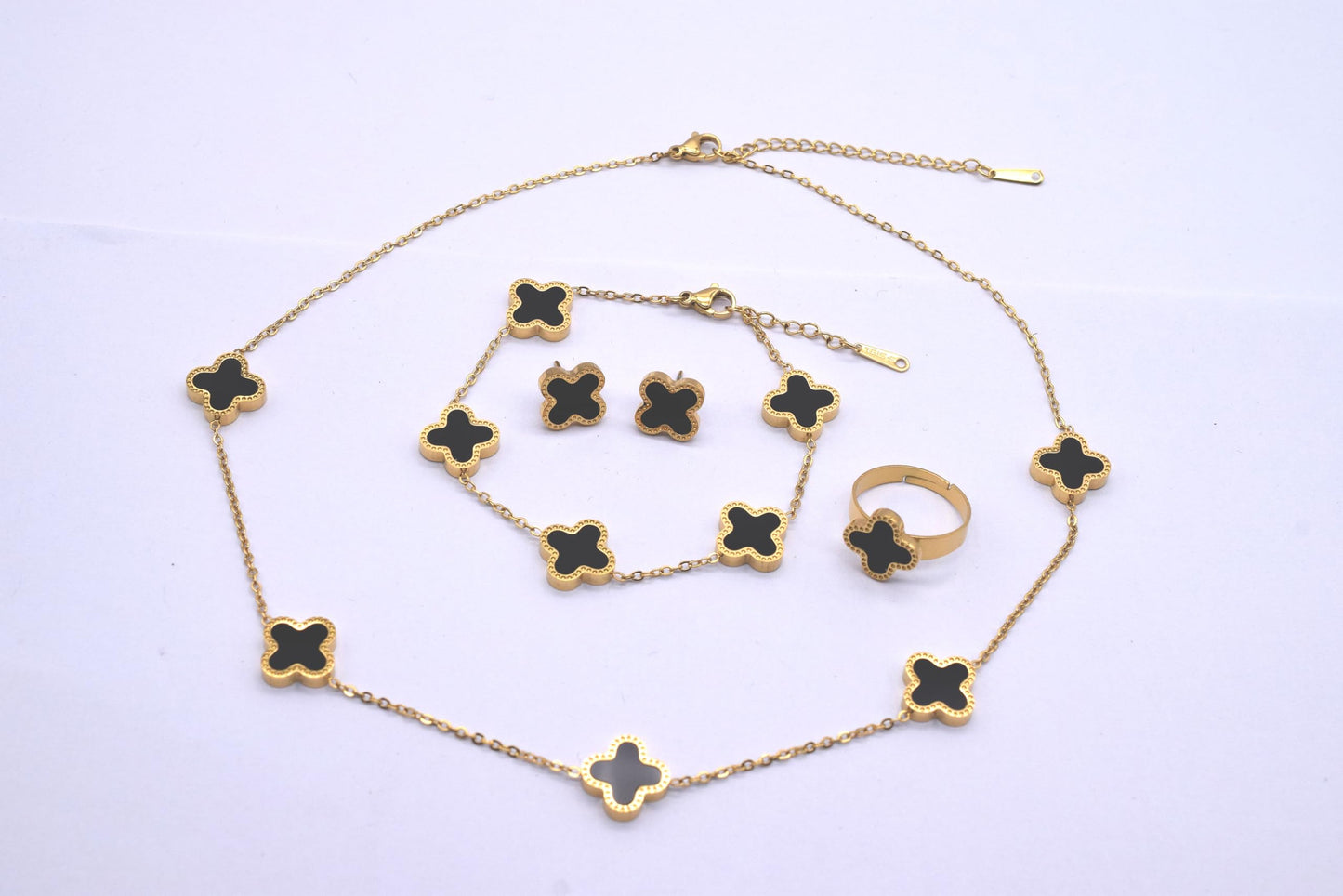 Clover Jewelry Set 18K Gold Plated
